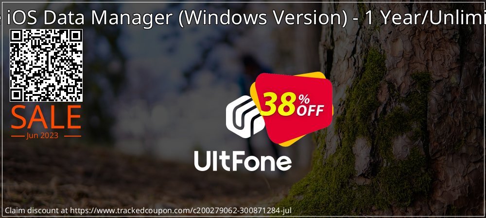 UltFone iOS Data Manager - Windows Version - 1 Year/Unlimited PCs coupon on Earth Hour promotions