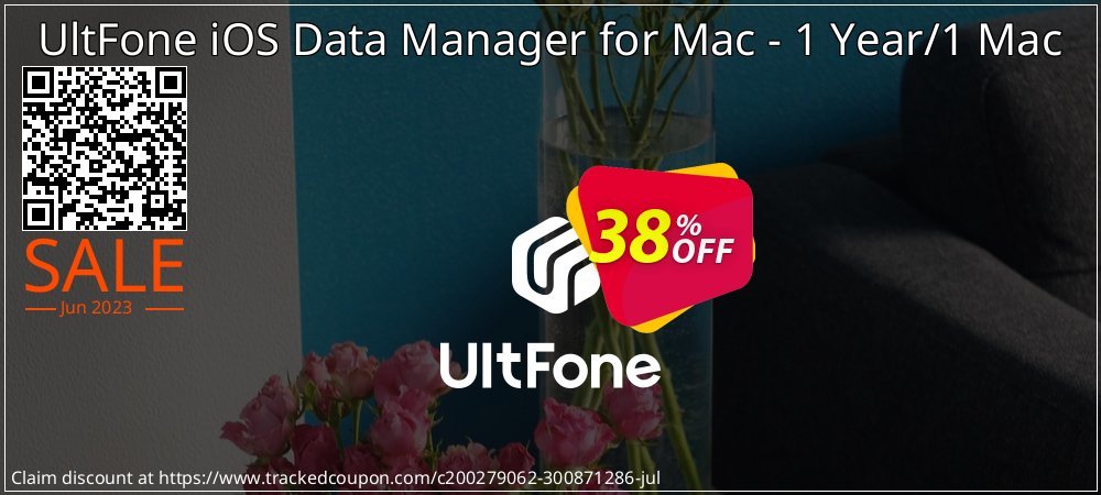UltFone iOS Data Manager for Mac - 1 Year/1 Mac coupon on World Whisky Day discount