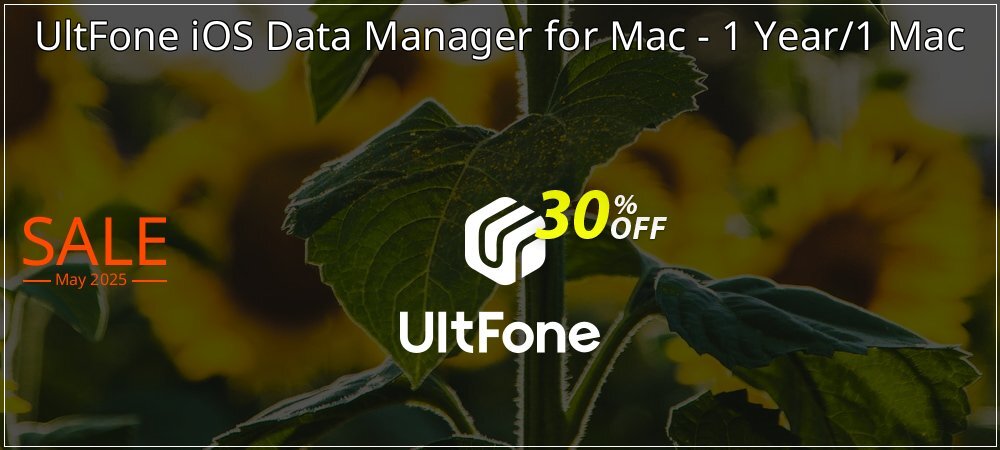 UltFone iOS Data Manager for Mac - 1 Year/1 Mac coupon on World Whisky Day discount