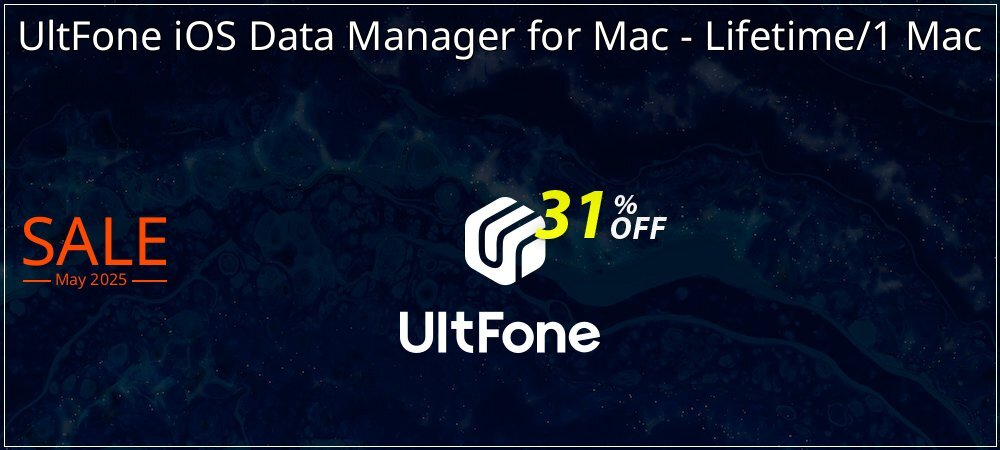 UltFone iOS Data Manager for Mac - Lifetime/1 Mac coupon on National Memo Day offering discount