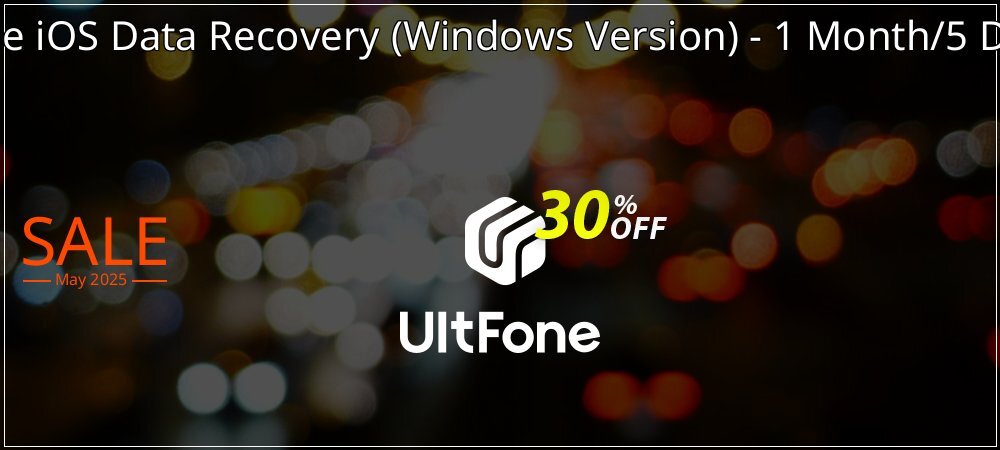 UltFone iOS Data Recovery - Windows Version - 1 Month/5 Devices coupon on World Whisky Day promotions