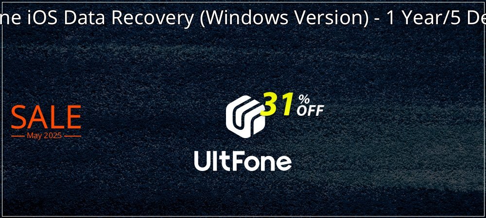 UltFone iOS Data Recovery - Windows Version - 1 Year/5 Devices coupon on Working Day sales