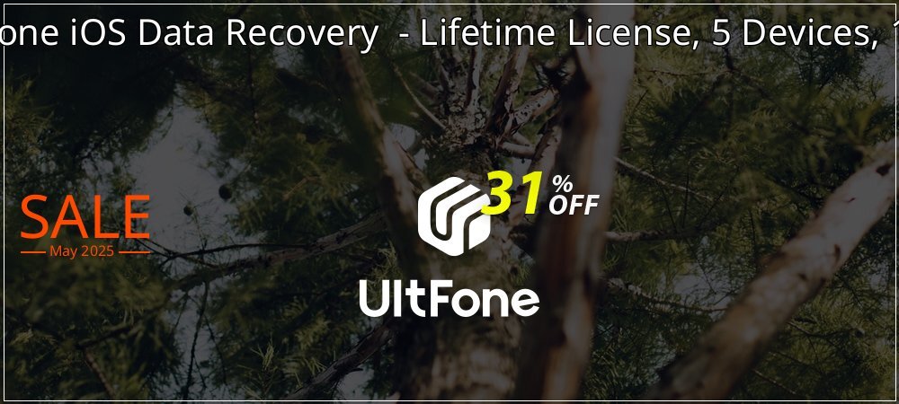 Ultfone iOS Data Recovery  - Lifetime License, 5 Devices, 1 PC coupon on National Pizza Party Day deals