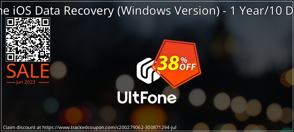 UltFone iOS Data Recovery - Windows Version - 1 Year/10 Devices coupon on National Smile Day offer