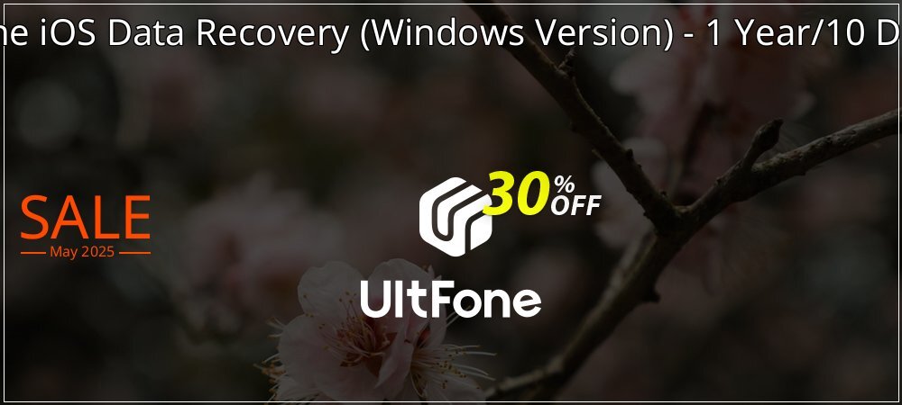 UltFone iOS Data Recovery - Windows Version - 1 Year/10 Devices coupon on World Password Day offer