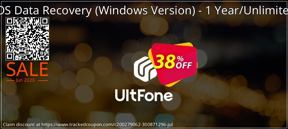 UltFone iOS Data Recovery - Windows Version - 1 Year/Unlimited Devices coupon on World Whisky Day offering discount