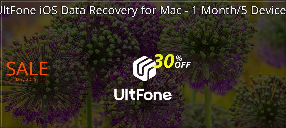 UltFone iOS Data Recovery for Mac - 1 Month/5 Devices coupon on National Memo Day offering sales