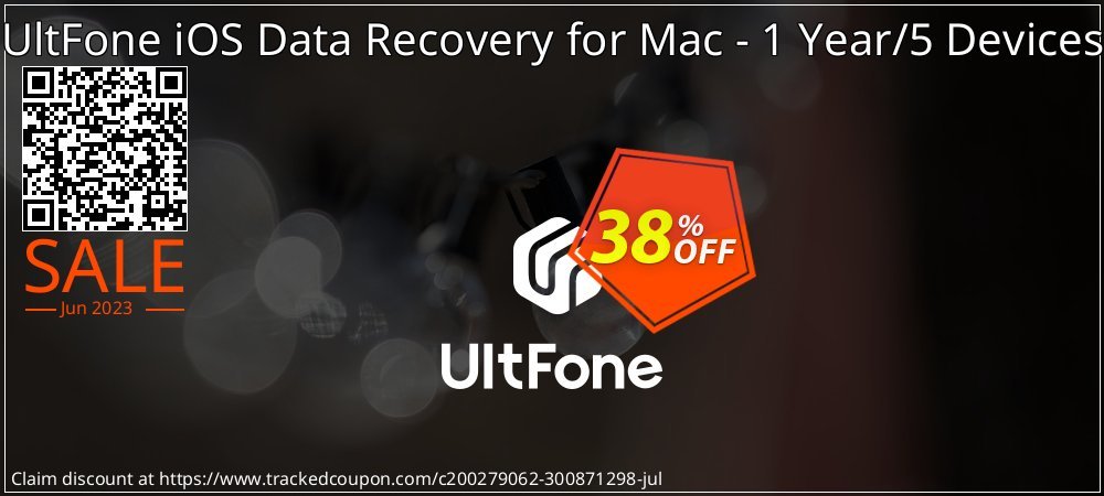 UltFone iOS Data Recovery for Mac - 1 Year/5 Devices coupon on National Pizza Party Day super sale