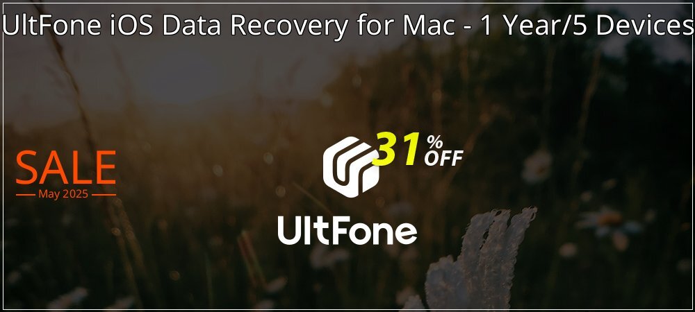 UltFone iOS Data Recovery for Mac - 1 Year/5 Devices coupon on National Pizza Party Day super sale