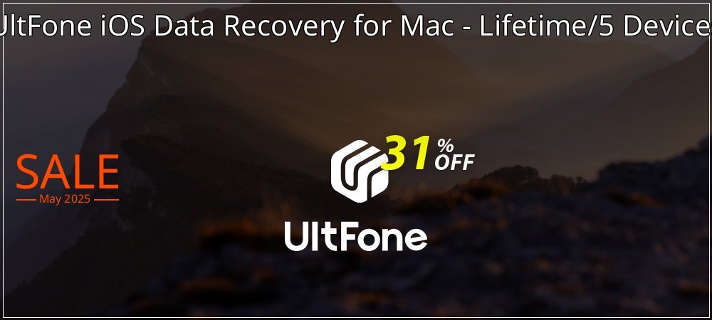 UltFone iOS Data Recovery for Mac - Lifetime/5 Devices coupon on National Smile Day discounts