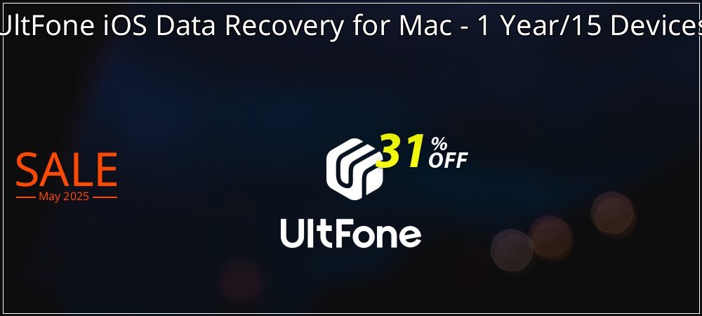 UltFone iOS Data Recovery for Mac - 1 Year/15 Devices coupon on World Whisky Day sales