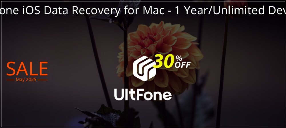 UltFone iOS Data Recovery for Mac - 1 Year/Unlimited Devices coupon on National Smile Day discount