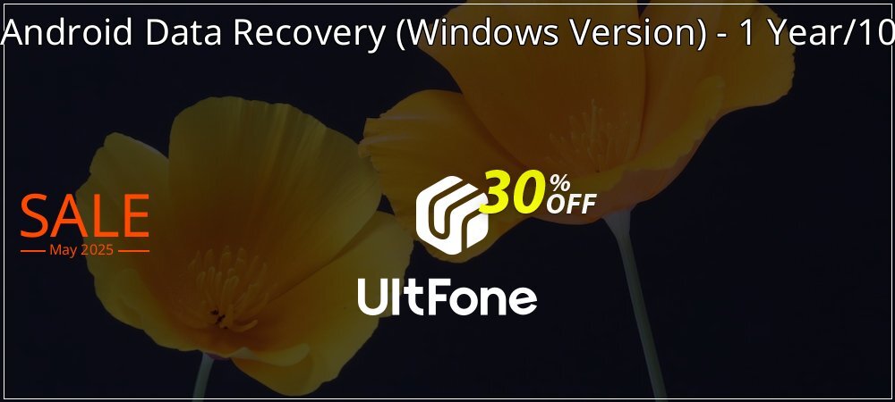 UltFone Android Data Recovery - Windows Version - 1 Year/10 Devices coupon on National Pizza Party Day discounts