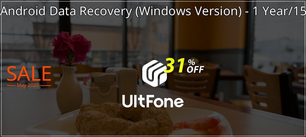 UltFone Android Data Recovery - Windows Version - 1 Year/15 Devices coupon on National Smile Day promotions