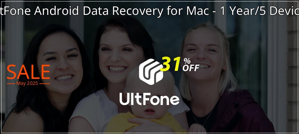 UltFone Android Data Recovery for Mac - 1 Year/5 Devices coupon on National Memo Day offer