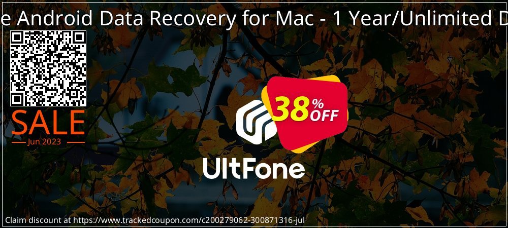 UltFone Android Data Recovery for Mac - 1 Year/Unlimited Devices coupon on World Whisky Day super sale