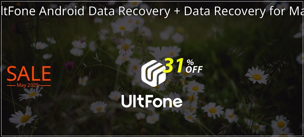 UltFone Android Data Recovery + Data Recovery for Mac coupon on National Memo Day offering sales