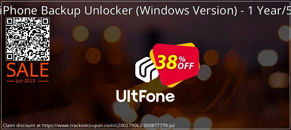 UltFone iPhone Backup Unlocker - Windows Version - 1 Year/5 Devices coupon on National Smile Day discounts