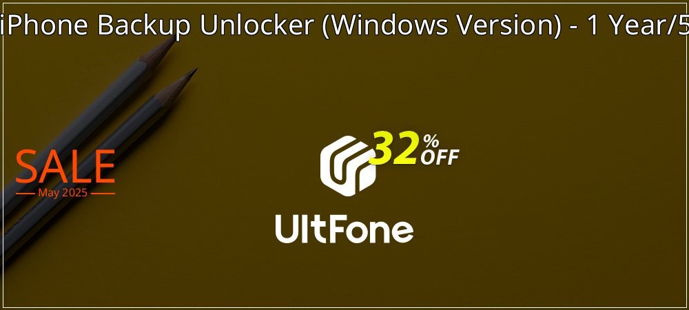 UltFone iPhone Backup Unlocker - Windows Version - 1 Year/5 Devices coupon on National Smile Day discounts