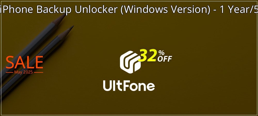 UltFone iPhone Backup Unlocker - Windows Version - 1 Year/5 Devices coupon on National Smile Day discounts