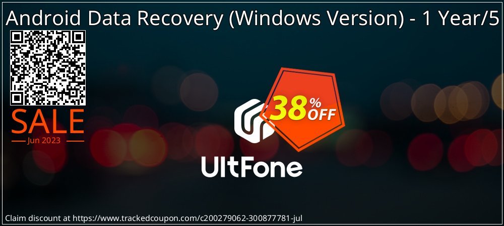 UltFone Android Data Recovery - Windows Version - 1 Year/5 Devices coupon on National Pumpkin Day offering sales