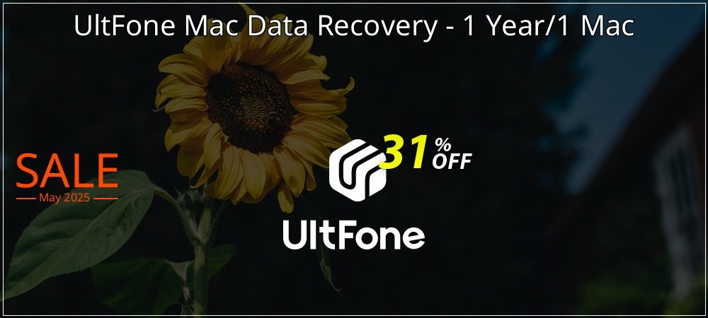 UltFone Mac Data Recovery - 1 Year/1 Mac coupon on Constitution Memorial Day offer