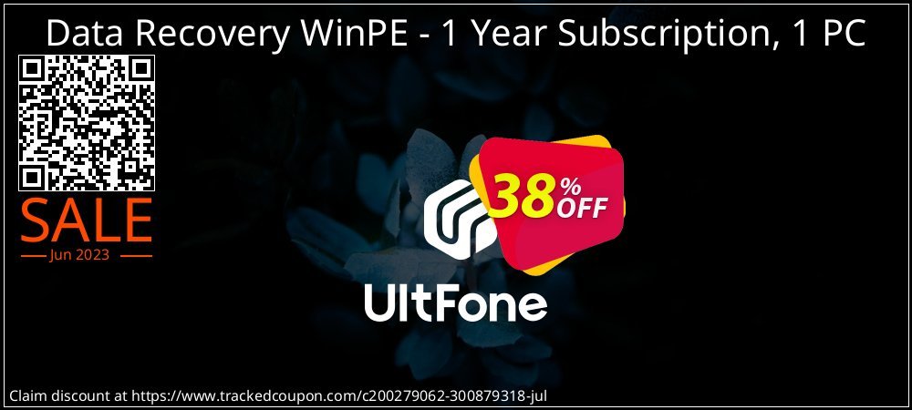 UltFone Data Recovery WinPE - 1 Year Subscription, 1 PC coupon on Valentine's Day offering discount