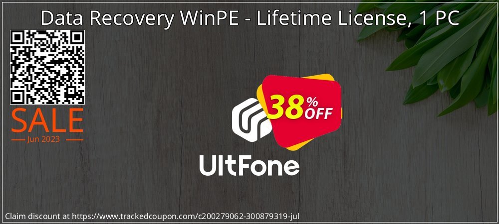 UltFone Data Recovery WinPE - Lifetime License, 1 PC coupon on Kiss Day offering sales