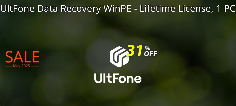 UltFone Data Recovery WinPE - Lifetime License, 1 PC coupon on National Smile Day promotions