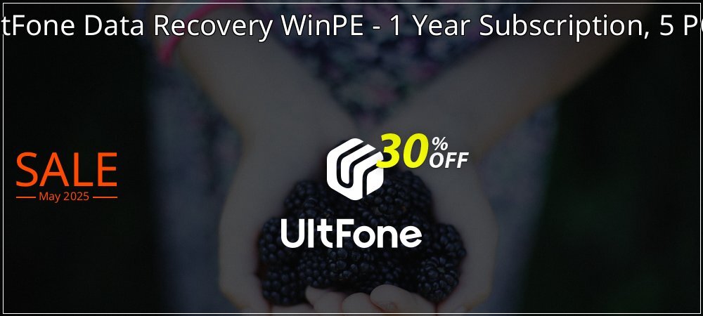 UltFone Data Recovery WinPE - 1 Year Subscription, 5 PCs coupon on Mother's Day sales