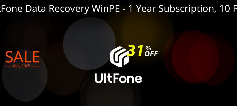 UltFone Data Recovery WinPE - 1 Year Subscription, 10 PCs coupon on World Whisky Day deals