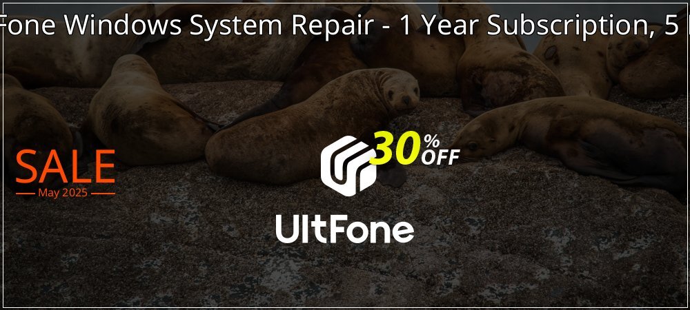 UltFone Windows System Repair - 1 Year Subscription, 5 PCs coupon on World Whisky Day super sale