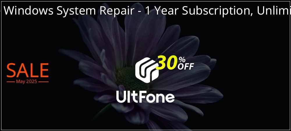 UltFone Windows System Repair - 1 Year Subscription, Unlimited PCs coupon on National Memo Day discounts