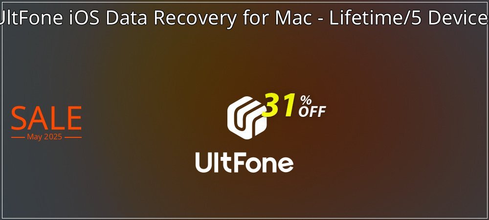 UltFone iOS Data Recovery for Mac - Lifetime/5 Devices coupon on Working Day discounts