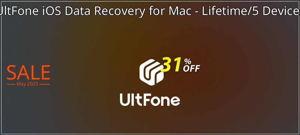 UltFone iOS Data Recovery for Mac - Lifetime/5 Devices coupon on National Memo Day discounts