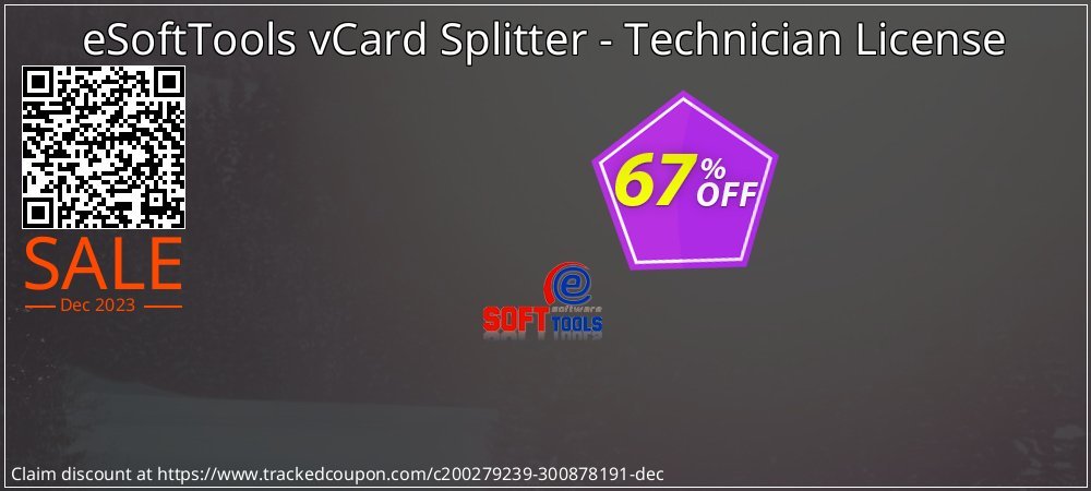 eSoftTools vCard Splitter - Technician License coupon on World Party Day deals