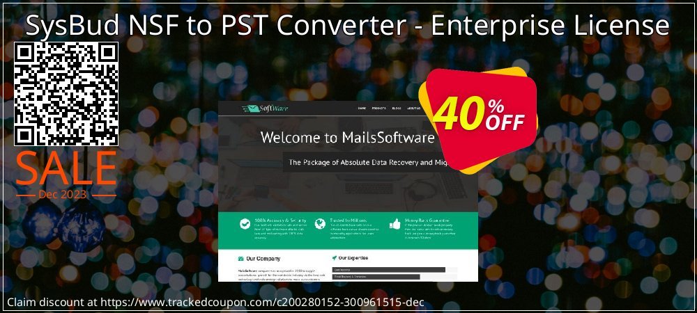 Get 40% OFF SysBud NSF to PST Converter - Enterprise License discount