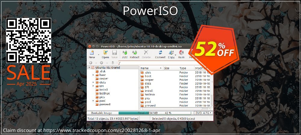 PowerISO coupon on World Party Day offering sales