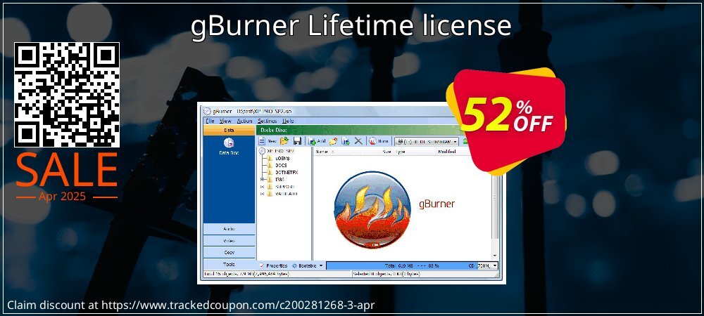 gBurner Lifetime license coupon on Easter Day discounts