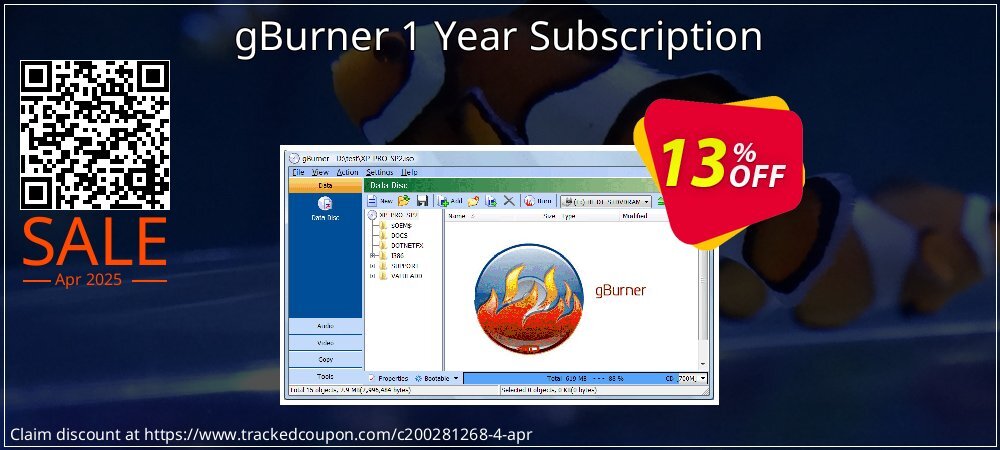 gBurner 1 Year Subscription coupon on World Password Day sales