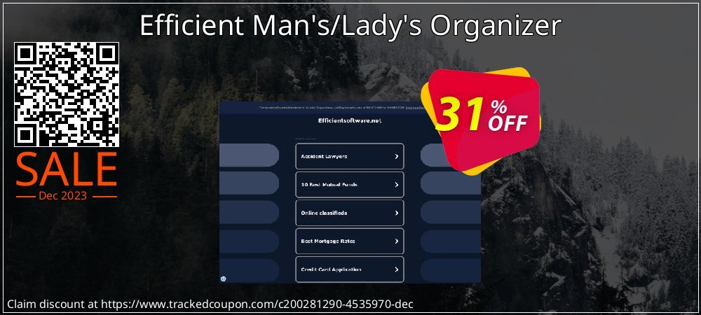 Efficient Man's/Lady's Organizer coupon on World Backup Day offering discount