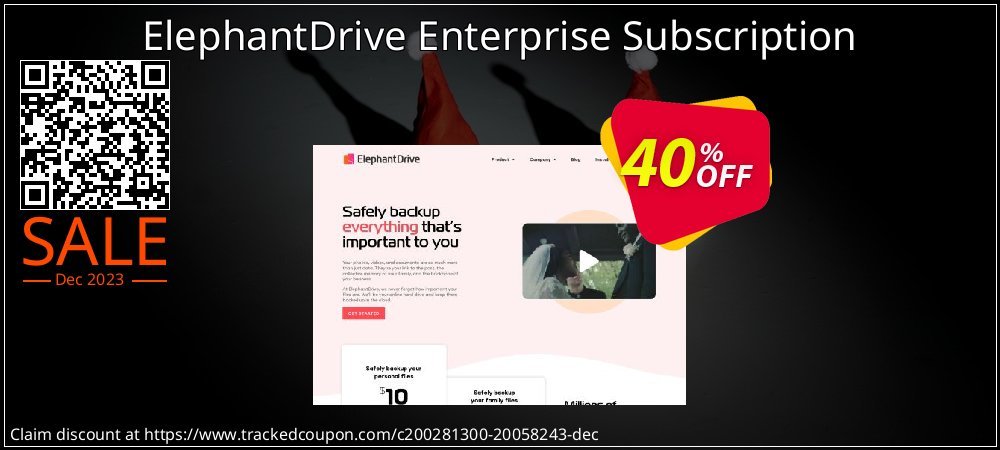 ElephantDrive Enterprise Subscription coupon on Constitution Memorial Day discounts