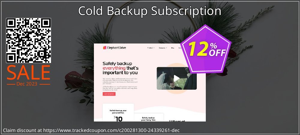 Cold Backup Subscription coupon on World Party Day discount