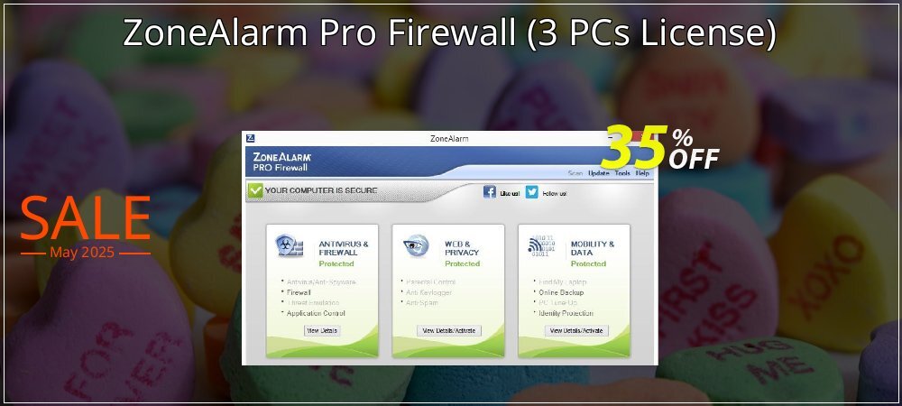 ZoneAlarm Pro Firewall - 3 PCs License  coupon on World Whisky Day deals