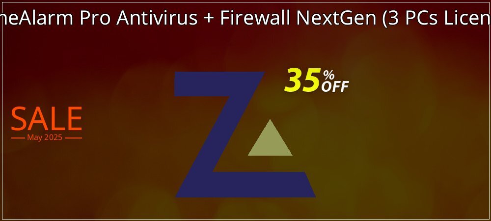 ZoneAlarm Pro Antivirus + Firewall NextGen - 3 PCs License  coupon on National Smile Day offering sales