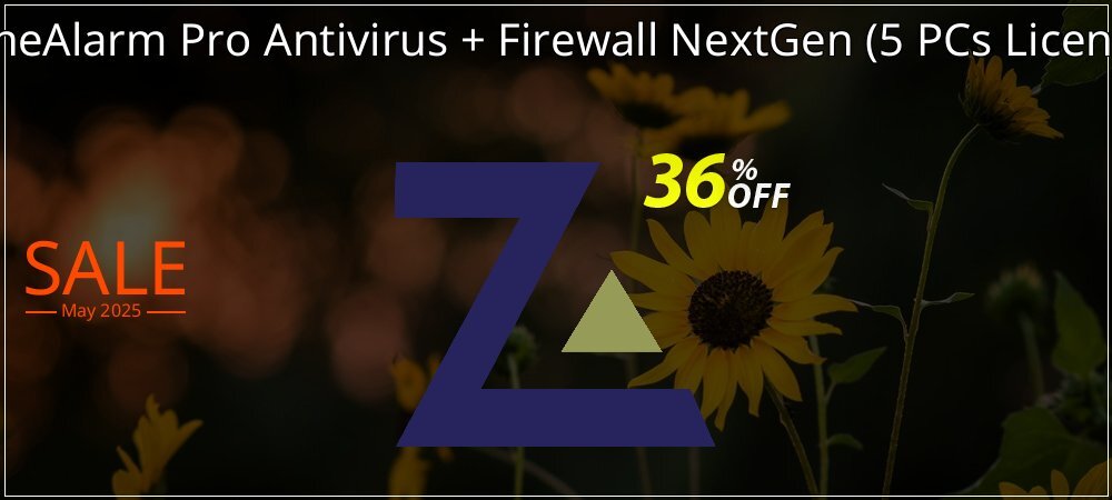 ZoneAlarm Pro Antivirus + Firewall NextGen - 5 PCs License  coupon on National Smile Day discounts