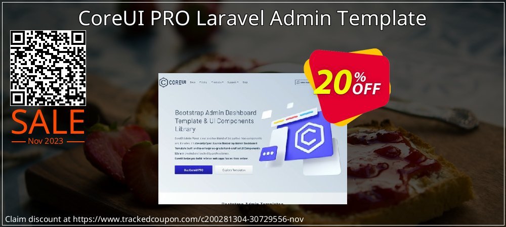 CoreUI PRO Laravel Admin Template coupon on World Party Day offering sales