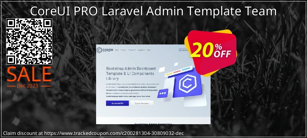 CoreUI PRO Laravel Admin Template Team coupon on Working Day discount