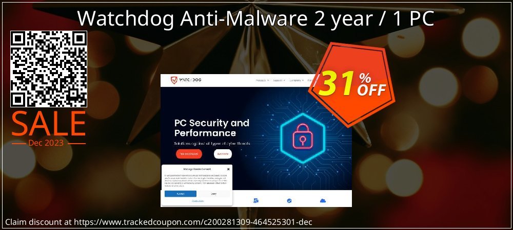 Watchdog Anti-Malware 2 year / 1 PC coupon on World Party Day discount