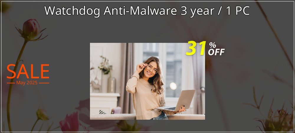 Watchdog Anti-Malware 3 year / 1 PC coupon on April Fools' Day offering discount